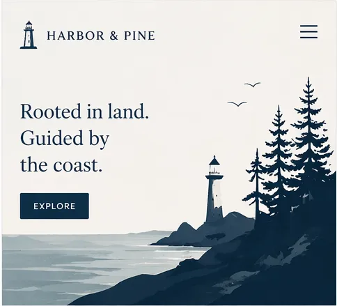 Harbor & Pine demo site