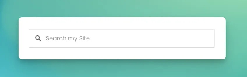 A screenshot of a Squarespace search bar with the placeholder text: Search my Site