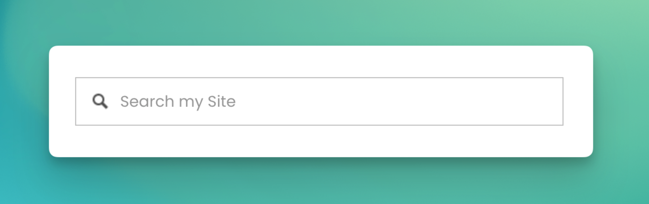 Screenshot of a Squarespace search bar with customized placeholder text