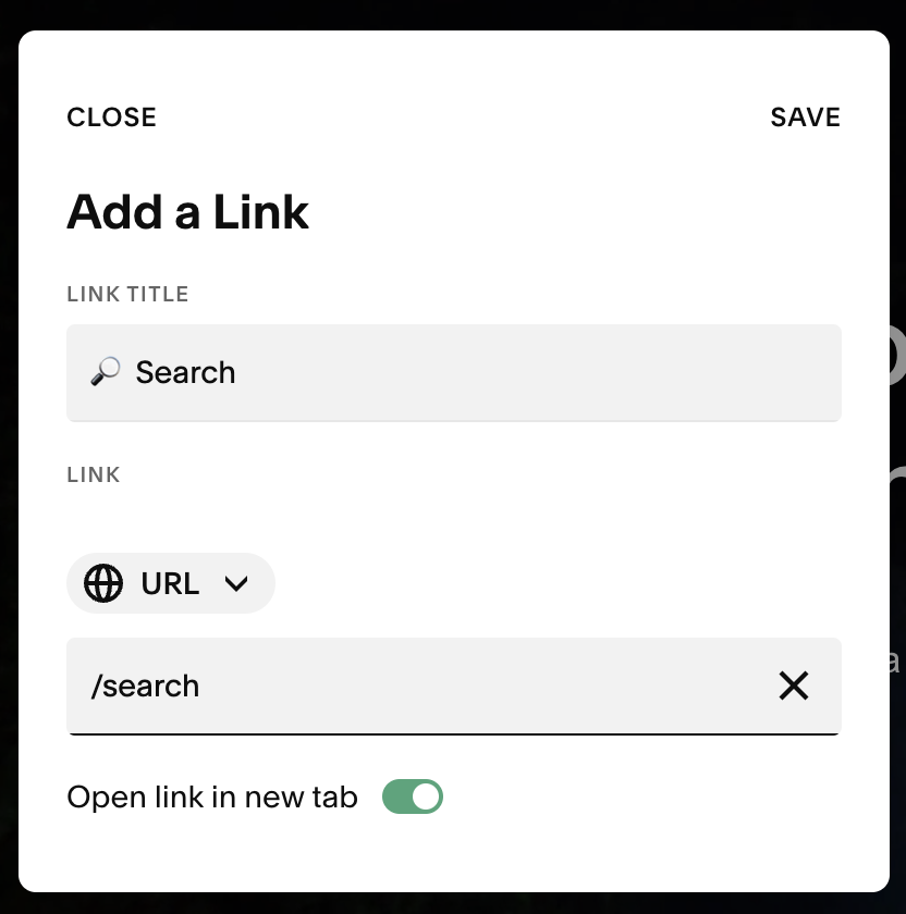 Image showing how to add a search-link